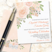 Coral Peach Rozen Elegant BUDGET Weddenschap Uitno
