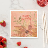 Coral Peach Waterverf Servet (Insitu)