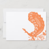 Coral Peacock Roaring 20s Wedding Invitations Kaart (Voorkant)