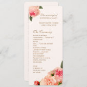  Coral Peonie Programma's (Voorkant / Achterkant)