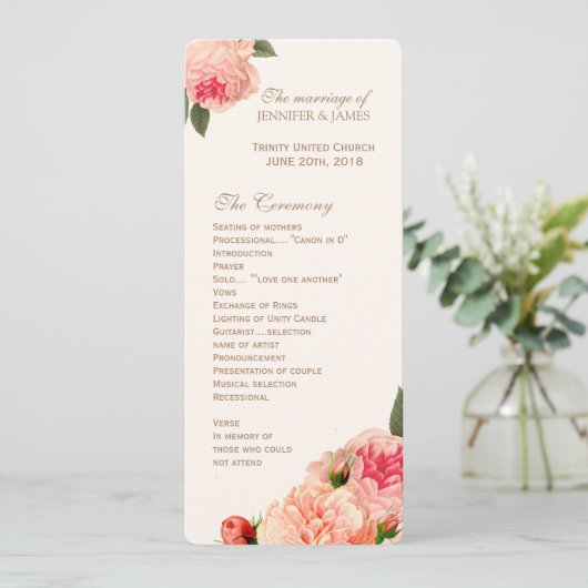  Coral Peonie Programma's (Staand voorkant)