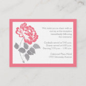 Coral Peony op Linen Enclosure Kaart (Achterkant)