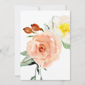 Coral Peony Waterverf Vrijgezellenfeest Kaart (Achterkant)