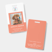 Coral Photo Company Security Logo Name and Title Badge (Front & Back)