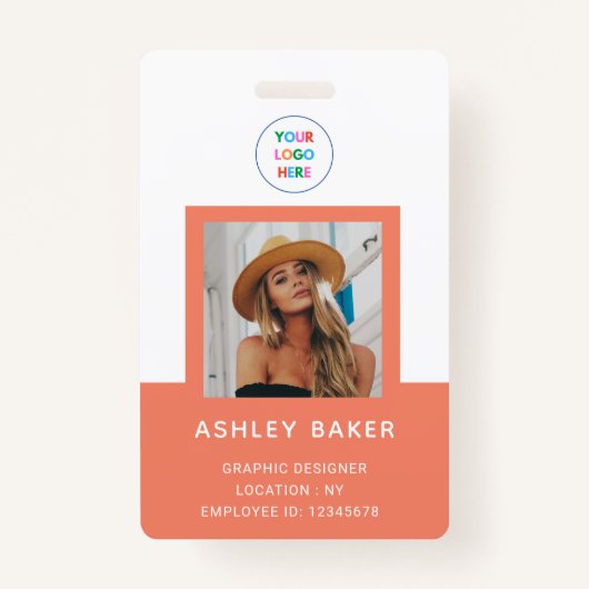 Coral Photo Company Security Logo Name and Title Badge (Voorkant)