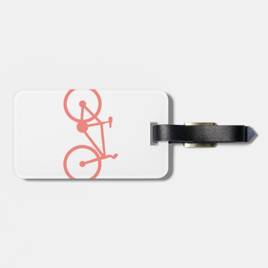 Coral Pink Bicycle Bagagelabel (Achterkant horizontaal)