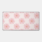 Coral Pink BOHO Daisy Pattern Floral Bureaumat (Voorkant)