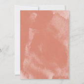 Coral Pink Boho Waterverf Save the Date (Achterkant)