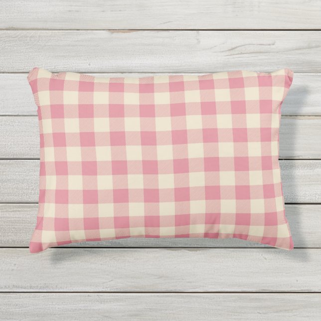 Coral Pink Buffalo | Landenboerderij Buitenkussen (Voorkant)