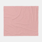Coral Pink Chevron Fleece Deken (Voorkant (Horizontaal))