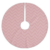 Coral Pink Chevron Kerstboom Rok (Voorkant)