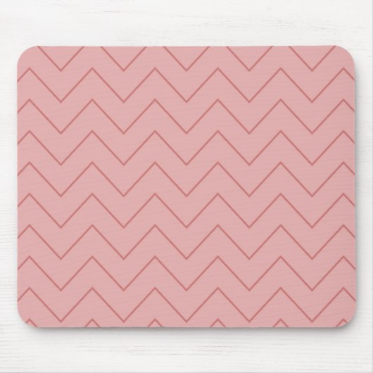 Coral Pink Chevron Muismat (Voorkant)