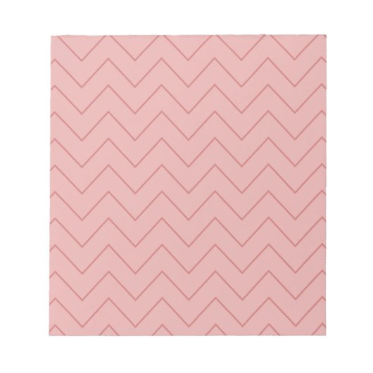 Coral Pink Chevron Notitieblok (Voorkant)