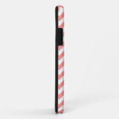 Coral Pink Chevron Pattern Gray Monogram Case-Mate iPhone Case (Achterkant/rechts)