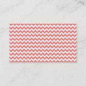 Coral Pink Chevron Visitekaartje (Achterkant)