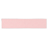Coral Pink Country Style Gingham Patroon Korte Tafelloper (Horizontaal)