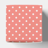 Coral Pink en Mint Green Polka Dot Birthday Party Bedankdoosjes (Bovenkant)