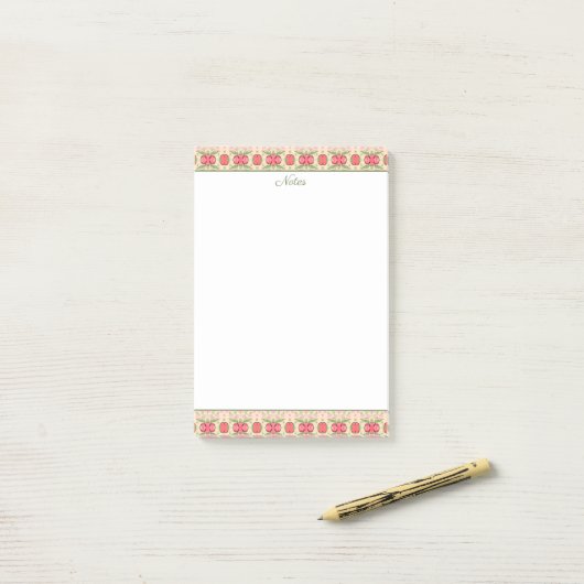 Coral Pink en Peach Stick Notes (Op bureau)