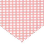 Coral Pink Gingham Pattern Tafelkleed (Gekanteld)