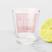 Coral Pink Girls Weekend Shot Glass Shot Glas (Achterkant)