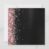 Coral Pink Glitter Black Ombre Folie 30th Birthday Kaart (Achterkant)