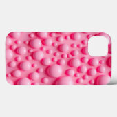 Coral Pink Glossy Bubbles iPhone Case Art (Achterkant (horizontaal))