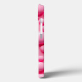 Coral Pink Glossy Bubbles iPhone Case Art (Achterkant / Links)