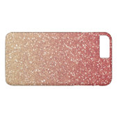 Coral Pink Gold Faux Glitter Case-Mate iPhone Case (Achterkant (Horizontaal))