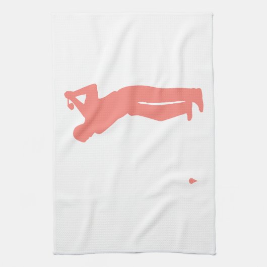 Coral Pink Golf Theedoek (Verticaal)