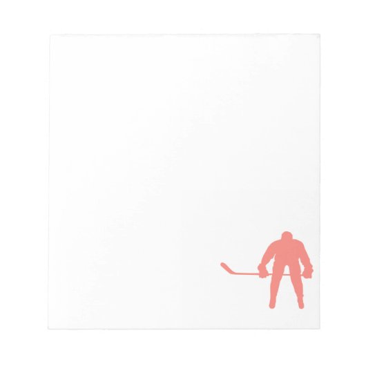 Coral Pink Hockey Notitieblok (Voorkant)