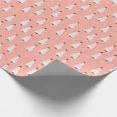 Coral Pink kerstfeestjes Boho Trendy  Cadeaupapier (Hoek)