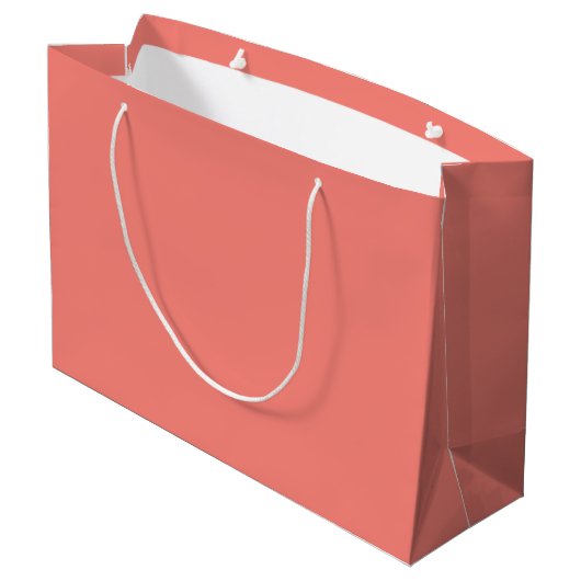Coral Pink Large Gift Bag Groot Cadeauzakje (Achterkant Gekanteld)