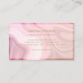 Coral Pink Melted Swirls Designer Business Visitekaartje (Achterkant)