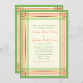 Coral Pink Mint Green Play Wedding Kaart (Voorkant / Achterkant)