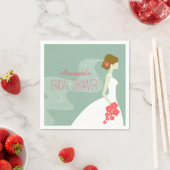 Coral Pink Mint Green | Vrijgezellenfeesten papier Servetten (Insitu)