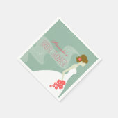 Coral Pink Mint Green | Vrijgezellenfeesten papier Servetten (Hoek)