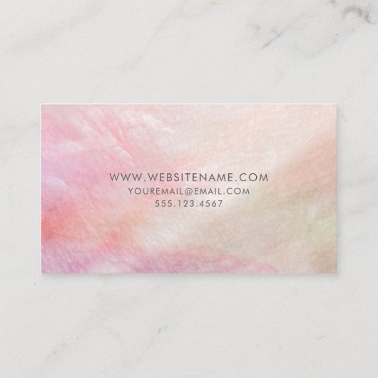 Coral Pink Moeder van Pearl Elegant Visitekaartje (Achterkant)