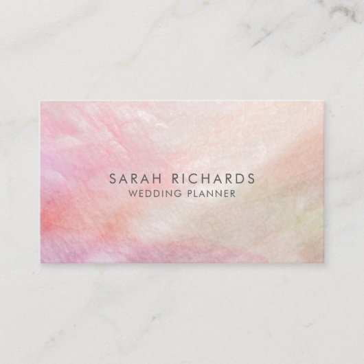Coral Pink Moeder van Pearl Elegant Visitekaartje (Voorkant)