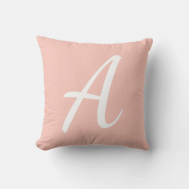 Coral Pink Monogram Kussen