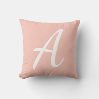 Coral Pink Monogram Kussen