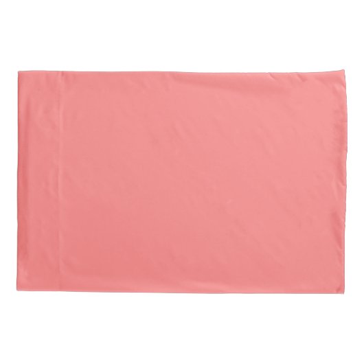 Coral Pink Monogrammed Kussensloop (Achterkant)