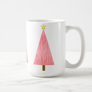 Coral Pink Ombre moderne kerstboom Koffiemok