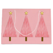 Coral Pink Ombre moderne kerstboom Large Cadeautasje (Voorkant)