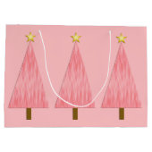 Coral Pink Ombre moderne kerstboom Large Cadeautasje (Achterkant)