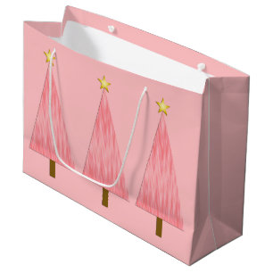 Coral Pink Ombre moderne kerstboom Large Cadeautasje