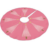 Coral Pink Ombre moderne kerstboom Rok (Gekanteld)