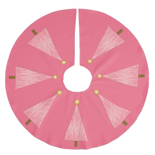 Coral Pink Ombre moderne kerstboom Rok (Voorkant)