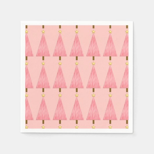 Coral Pink Ombre moderne kerstboom Servet (Voorkant)