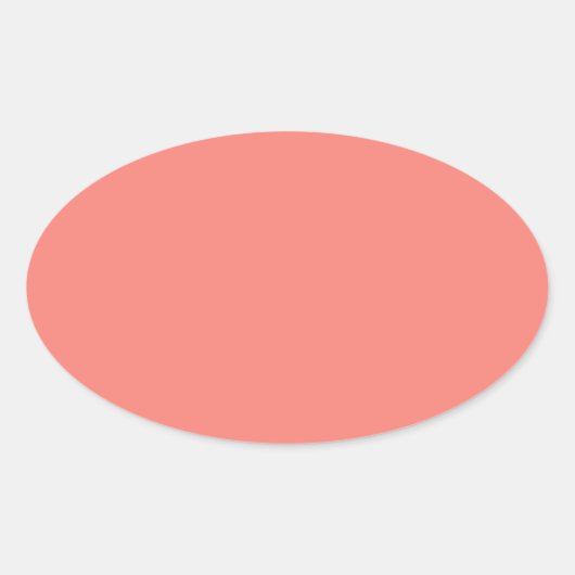 Coral Pink Oval Sticker (Voorkant)