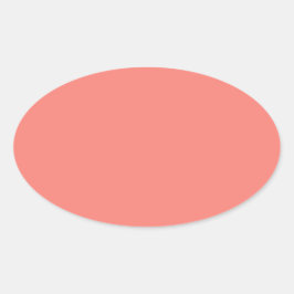 Coral Pink Oval Sticker